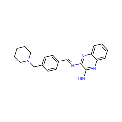 Nc1nc2ccccc2nc1/N=C/c1ccc(CN2CCCCC2)cc1 ZINC000073200442