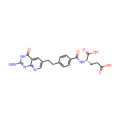 Nc1nc2ncc(CCc3ccc(C(=O)N[C@@H](CCC(=O)O)C(=O)O)cc3)cc2c(=O)[nH]1 ZINC000013514732