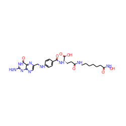 Nc1nc2ncc(CNc3ccc(C(=O)N[C@@H](CCC(=O)NCCCCCCC(=O)NO)C(=O)O)cc3)nc2c(=O)[nH]1 ZINC000299863959