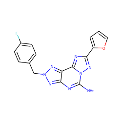 Nc1nc2nn(Cc3ccc(F)cc3)nc2c2nc(-c3ccco3)nn12 ZINC000026574058