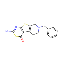 Nc1nc2sc3c(c2c(=O)s1)CCN(Cc1ccccc1)C3 ZINC000013678170