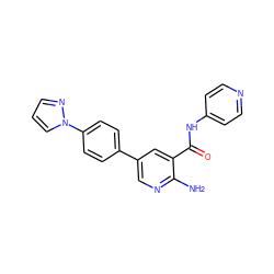 Nc1ncc(-c2ccc(-n3cccn3)cc2)cc1C(=O)Nc1ccncc1 ZINC000149944084