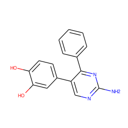 Nc1ncc(-c2ccc(O)c(O)c2)c(-c2ccccc2)n1 ZINC001772649074