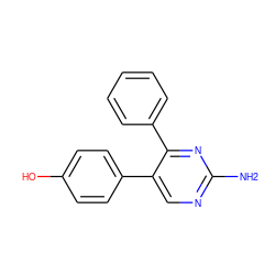 Nc1ncc(-c2ccc(O)cc2)c(-c2ccccc2)n1 ZINC001772608119