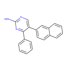 Nc1ncc(-c2ccc3ccccc3c2)c(-c2ccccc2)n1 ZINC001772571634