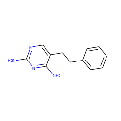 Nc1ncc(CCc2ccccc2)c(N)n1 ZINC000013532458