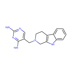 Nc1ncc(CN2CCc3c([nH]c4ccccc34)C2)c(N)n1 ZINC000013520554