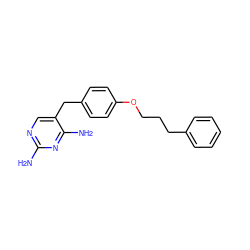 Nc1ncc(Cc2ccc(OCCCc3ccccc3)cc2)c(N)n1 ZINC000005974507