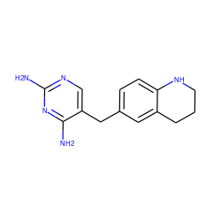 Nc1ncc(Cc2ccc3c(c2)CCCN3)c(N)n1 ZINC000029567053