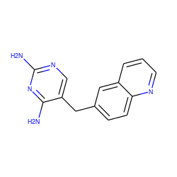 Nc1ncc(Cc2ccc3ncccc3c2)c(N)n1 ZINC000029560182