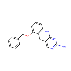 Nc1ncc(Cc2ccccc2OCc2ccccc2)c(N)n1 ZINC000013781598