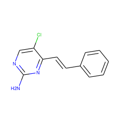 Nc1ncc(Cl)c(/C=C/c2ccccc2)n1 ZINC000058519609