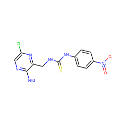 Nc1ncc(Cl)nc1CNC(=S)Nc1ccc([N+](=O)[O-])cc1 ZINC000071296026