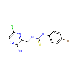 Nc1ncc(Cl)nc1CNC(=S)Nc1ccc(Br)cc1 ZINC000071295263