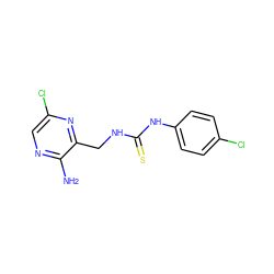 Nc1ncc(Cl)nc1CNC(=S)Nc1ccc(Cl)cc1 ZINC000071294555