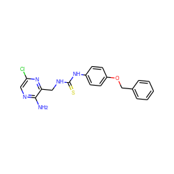 Nc1ncc(Cl)nc1CNC(=S)Nc1ccc(OCc2ccccc2)cc1 ZINC000071281841