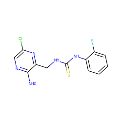 Nc1ncc(Cl)nc1CNC(=S)Nc1ccccc1F ZINC000071295575