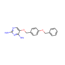 Nc1ncc(OCc2ccc(OCc3ccccc3)cc2)c(N)n1 ZINC000013532420