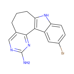 Nc1ncc2c(n1)-c1c([nH]c3ccc(Br)cc13)CCC2 ZINC000095592824