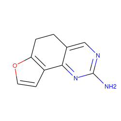 Nc1ncc2c(n1)-c1ccoc1CC2 ZINC000001391365