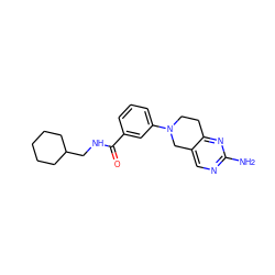 Nc1ncc2c(n1)CCN(c1cccc(C(=O)NCC3CCCCC3)c1)C2 ZINC000169710056