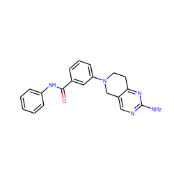 Nc1ncc2c(n1)CCN(c1cccc(C(=O)Nc3ccccc3)c1)C2 ZINC000169710038