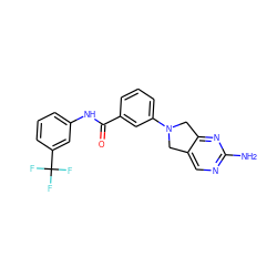 Nc1ncc2c(n1)CN(c1cccc(C(=O)Nc3cccc(C(F)(F)F)c3)c1)C2 ZINC000169710082