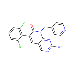 Nc1ncc2cc(-c3c(Cl)cccc3Cl)c(=O)n(Cc3ccncc3)c2n1 ZINC000003815564