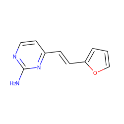 Nc1nccc(/C=C/c2ccco2)n1 ZINC000058575561