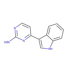 Nc1nccc(-c2c[nH]c3ccccc23)n1 ZINC000001864765