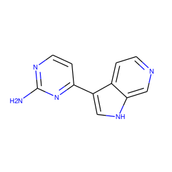 Nc1nccc(-c2c[nH]c3cnccc23)n1 ZINC000043207121