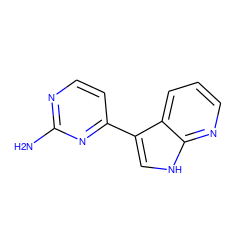 Nc1nccc(-c2c[nH]c3ncccc23)n1 ZINC000029135178