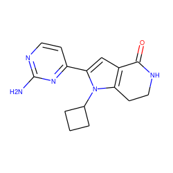 Nc1nccc(-c2cc3c(n2C2CCC2)CCNC3=O)n1 ZINC000028970473