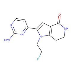 Nc1nccc(-c2cc3c(n2CCF)CCNC3=O)n1 ZINC000028970501