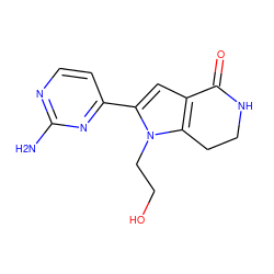 Nc1nccc(-c2cc3c(n2CCO)CCNC3=O)n1 ZINC000028970452