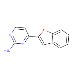 Nc1nccc(-c2cc3ccccc3o2)n1 ZINC000045951686