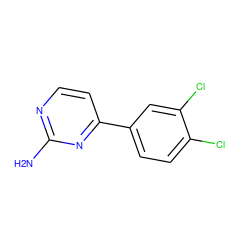 Nc1nccc(-c2ccc(Cl)c(Cl)c2)n1 ZINC000000340693