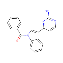 Nc1nccc(-c2cn(C(=O)c3ccccc3)c3ccccc23)n1 ZINC000103297217