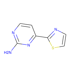 Nc1nccc(-c2nccs2)n1 ZINC000006865143