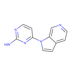 Nc1nccc(-n2ccc3ccncc32)n1 ZINC000095603318