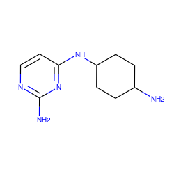 Nc1nccc(NC2CCC(N)CC2)n1 ZINC000145342964