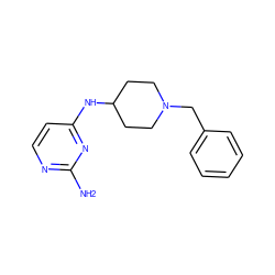 Nc1nccc(NC2CCN(Cc3ccccc3)CC2)n1 ZINC000128262723