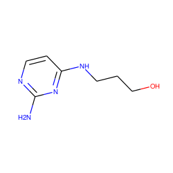 Nc1nccc(NCCCO)n1 ZINC000087808568