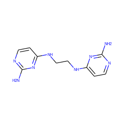 Nc1nccc(NCCNc2ccnc(N)n2)n1 ZINC000096906117