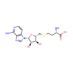 Nc1nccc2c1ncn2[C@@H]1O[C@H](CSCC[C@H](N)C(=O)O)[C@@H](O)[C@H]1O ZINC000013510939