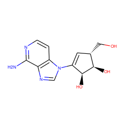 Nc1nccc2c1ncn2C1=C[C@H](CO)[C@@H](O)[C@H]1O ZINC000653779465