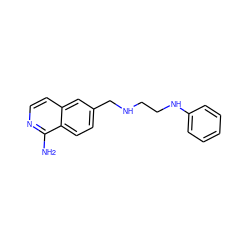 Nc1nccc2cc(CNCCNc3ccccc3)ccc12 ZINC000066100859