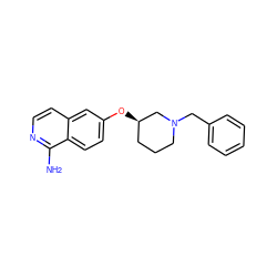 Nc1nccc2cc(O[C@@H]3CCCN(Cc4ccccc4)C3)ccc12 ZINC000043169152