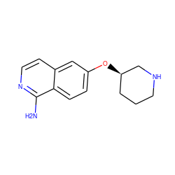 Nc1nccc2cc(O[C@@H]3CCCNC3)ccc12 ZINC000066101151