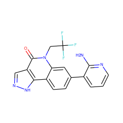 Nc1ncccc1-c1ccc2c3[nH]ncc3c(=O)n(CC(F)(F)F)c2c1 ZINC000204958418